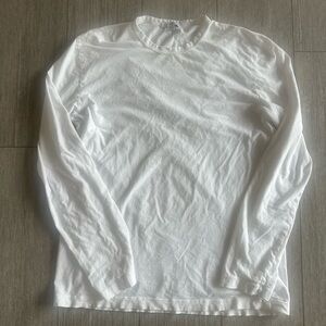 James Perse White Long Sleeve Tee